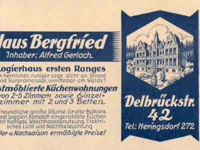 Eine Anzeige vom Haus Bergfried.