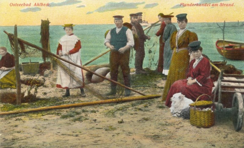 Die Fischer waren immer ein beliebtes Postkartenmotiv.